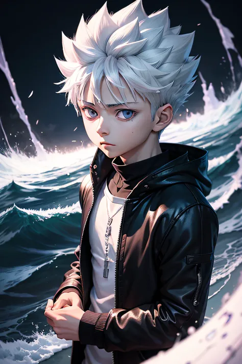 Killua Zoldyck from the anime " Hunterxhunter