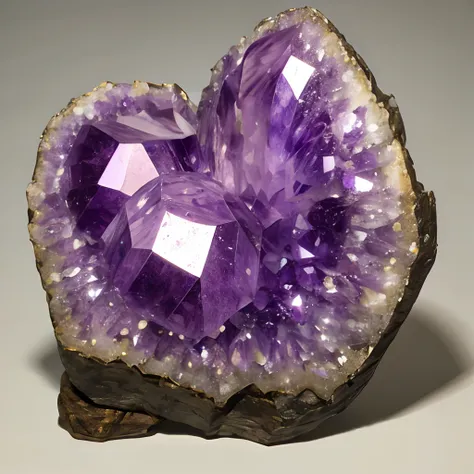 amethyst, Amethyst Druse,  The Old House, Wooden Shelf, Stone with amethyst drusen on a shelf