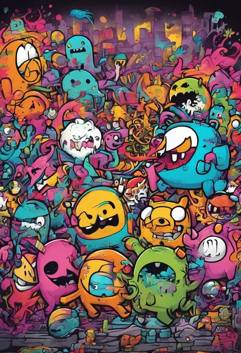 grafity, Monstros, imagem completa, High Resolution High Contrast Adventure Time Characters Cartoon