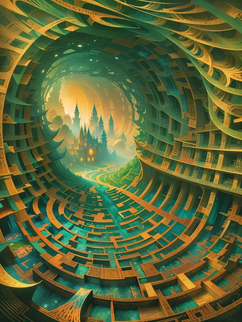 call to the maze, enter the mystic labyrinth, where time turns to paper and illusion is untangled by paintbrush. a surreal journ...