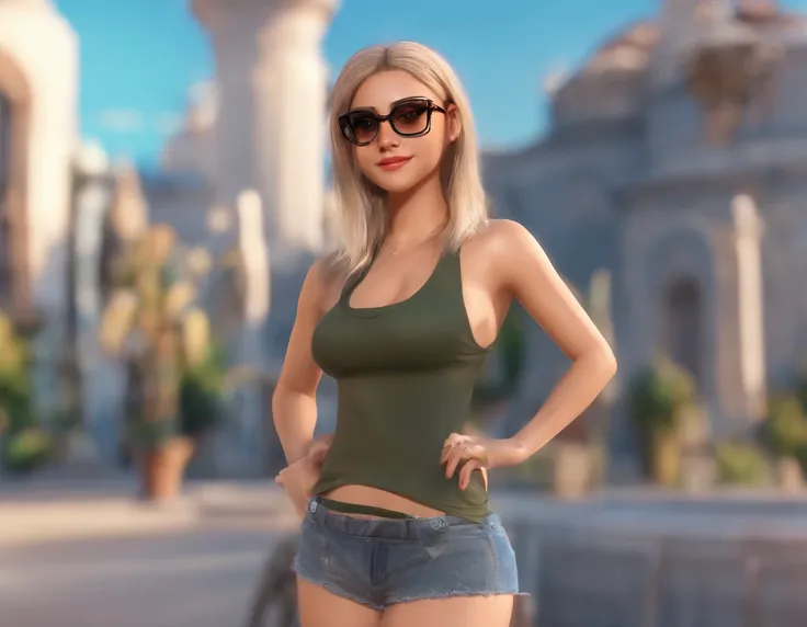 Gir,eye glases,perfect ass, perfect eye,perfect tank top,tits 7.5