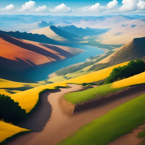 A very beautiful contenplating landscape