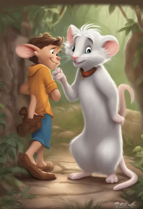 Tom＆jerry、Small mouse，adolable，Shaggy，comic strip，White hair。