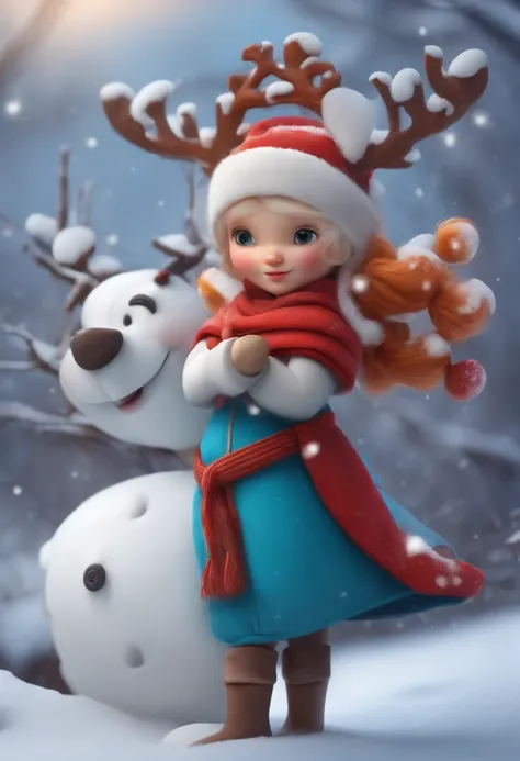 boneco de neve cartoon cute