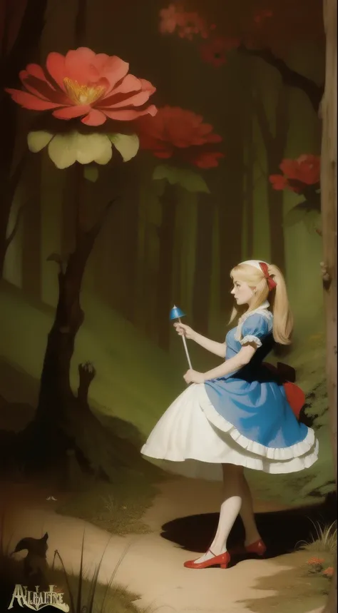 If (frank frazetta) painted (alice in wonderland).