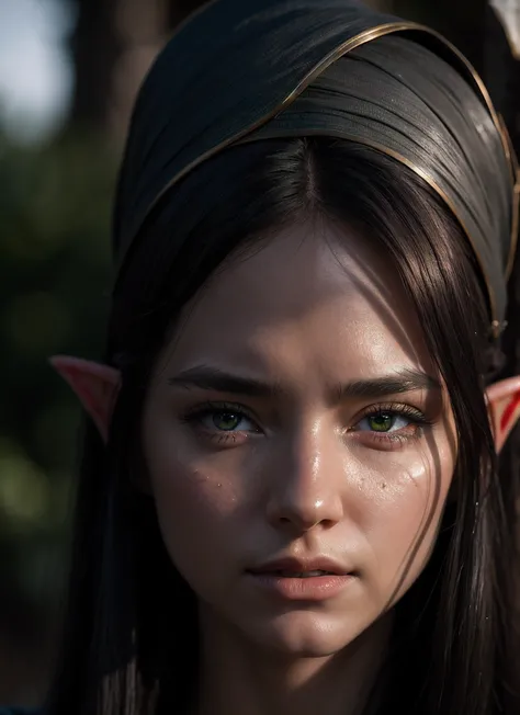 (detailed face, detailed eyes, clear skin, clear eyes), lotr, fantasy, elf, female, full body, looking at viewer, portrait, photography, detailed skin, realistic, photo-realistic, 8k, highly detailed, full length frame, High detail RAW color art, piercing,...