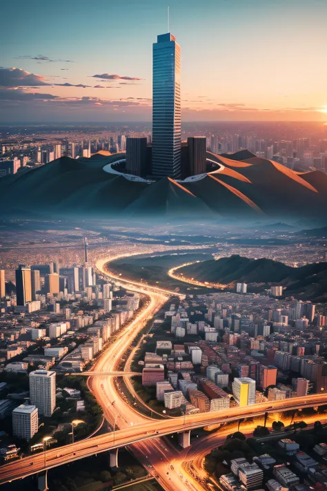 Crie a imagem de uma pessoa segurando uma grande soma de dinheiro, com o horizonte de uma cidade ao fundo para representar a economia que estava quebrada