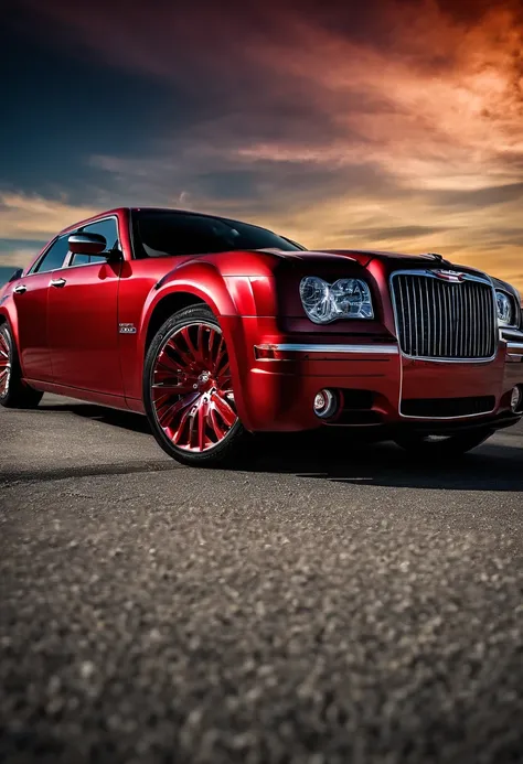 Make a moving imagine if a Chrysler 300 red eye