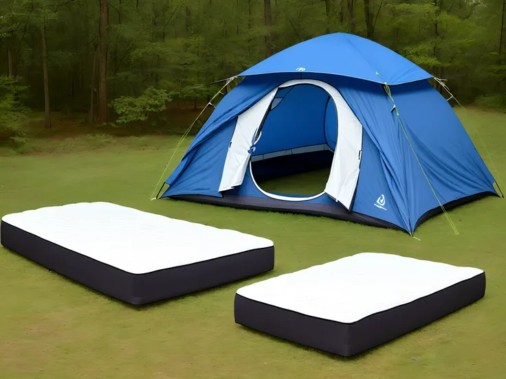 Two mattresses making a tent