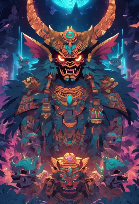 (((Camazotz))) best quality, ultra-high resolution, 4K detailed CG, masterpiece, Camazotz, Mayan clothing, Mayan mythology, Mexico, aesthetics, ((Bat God)) beautiful image, centered on screen