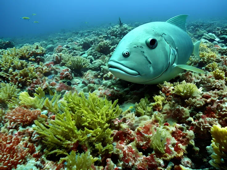 terrifying　Deep-sea fish　murky　The large