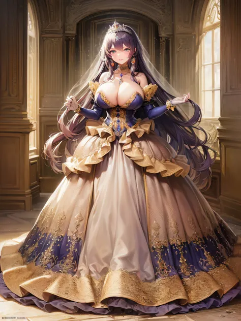 ((anime artstyle)),(Masterpiece),(Best Quality), (Super Detail),(Highly Detailed CG Unity 8k wallpaper),((Very Delicate and Beautiful)),cinematic lighting,1 girl,((full body portrait)),((standing in garden)),((solo)),(((1 fairytale princess in gorgeous emb...