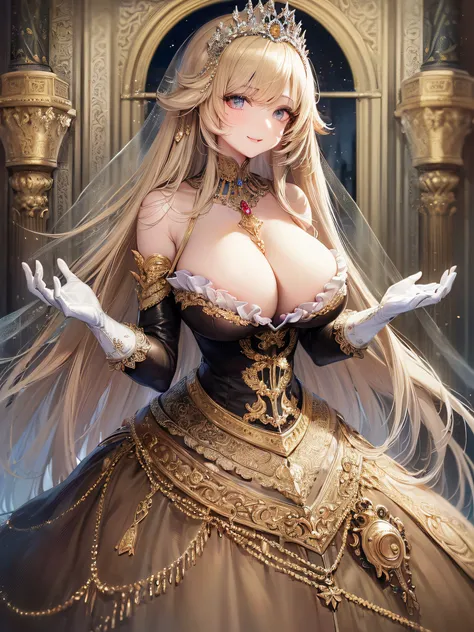 ((anime artstyle)),(Masterpiece),(Best Quality), (Super Detail),(Highly Detailed CG Unity 8k wallpaper),((Very Delicate and Beautiful)),cinematic lighting,1 girl,((full body portrait)),((standing in garden)),((solo)),(((1 fairytale princess in gorgeous emb...