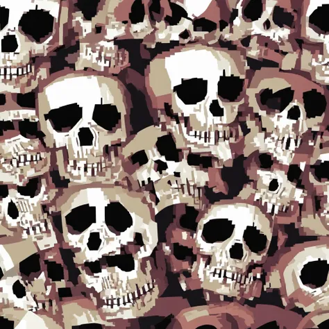 Create an image of pirate skulls for an NFT collection called Pirate Skulls