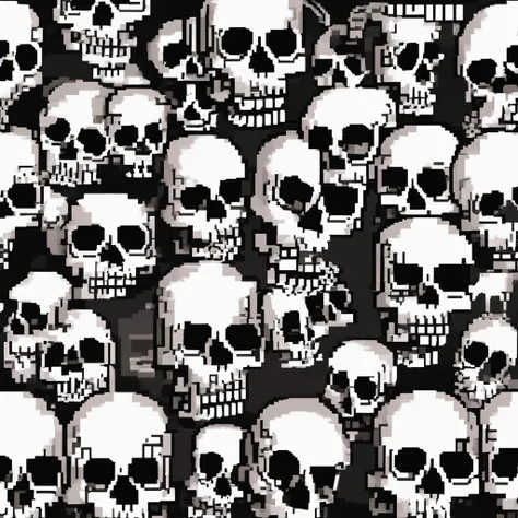 Create an image of pirate skulls for an NFT collection called Pirate Skulls