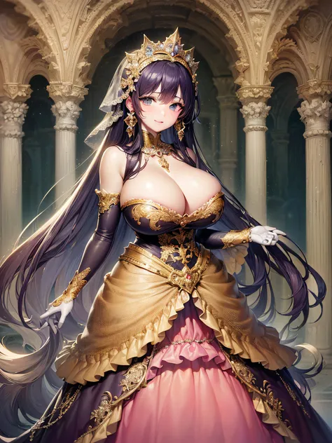 ((anime artstyle)),(Masterpiece),(Best Quality), (Super Detail),(Highly Detailed CG Unity 8k wallpaper),((Very Delicate and Beautiful)),cinematic lighting,1 girl,((full body portrait)),((standing in garden)),((solo)),(((1 fairytale princess in gorgeous emb...