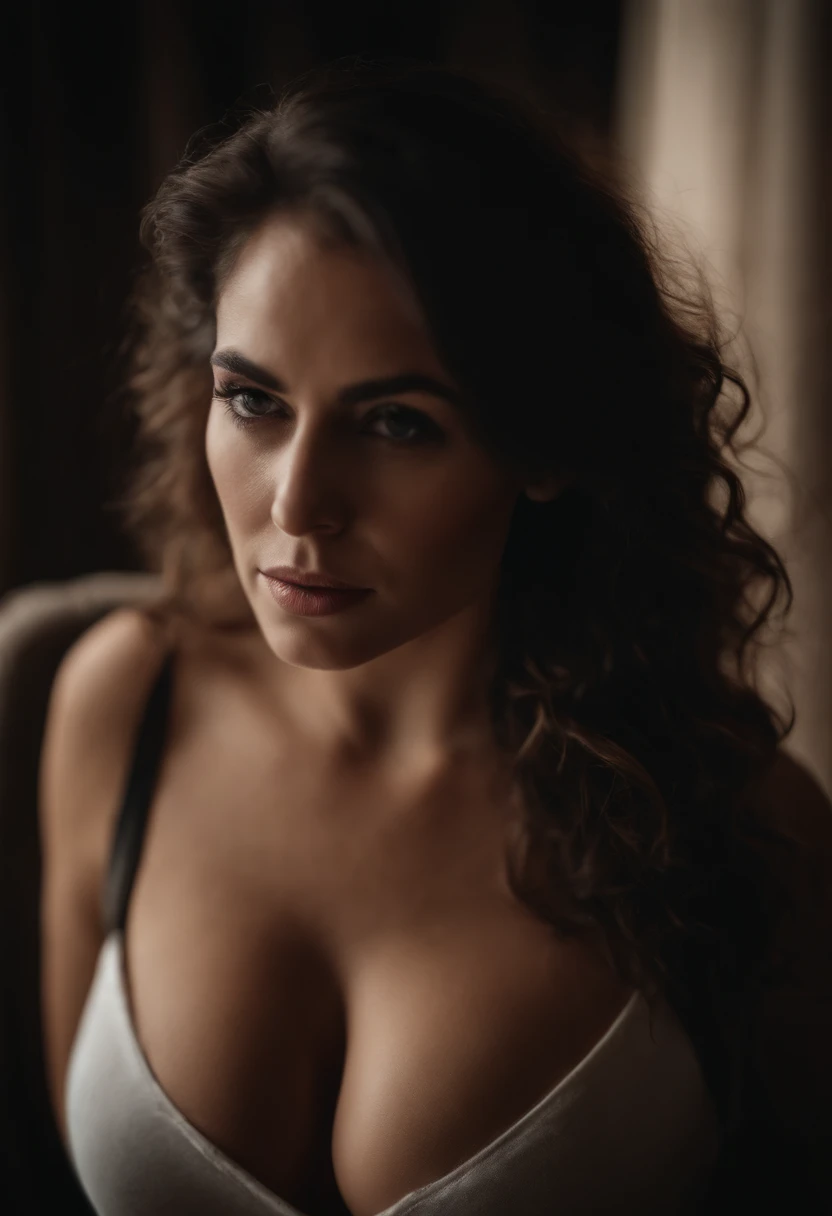 Portrait of a  women, with huge tits, erotic, topless,