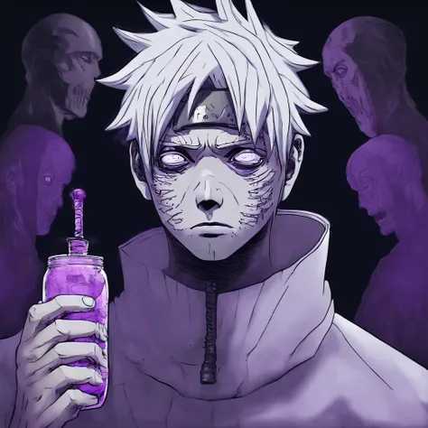 boruto uzumaki drinking purple sprite