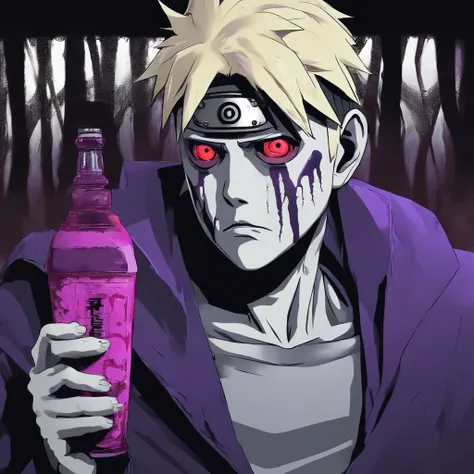 boruto uzumaki drinking purple sprite