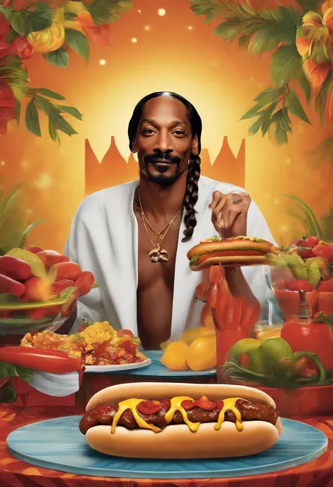 Snoop Dogg as a hotdog