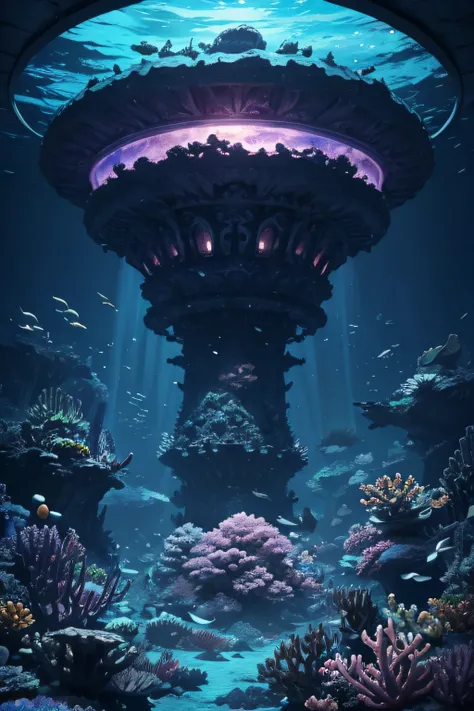 abyssal，Undersea Kingdom，Epic reality，4K Ultra HD, 超高分辨率, (Photorealistic: 1.4), Best quality，tmasterpiece，（pastel colour：1.2）