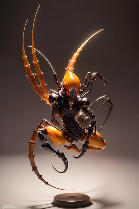 Fenton art blown glass biomechanical scorpion