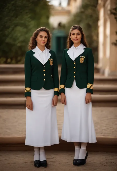 Dos alumnas con uniforme escolar, pareja lesbiana, Alto y delgado, Beautiful, AlumnaXalumna, Classmates