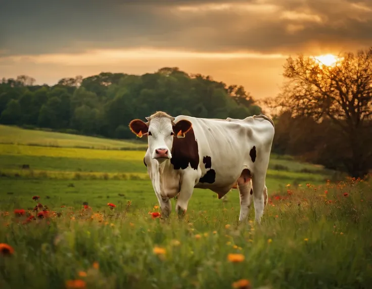 cow on the farm