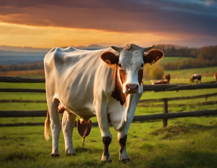 cow on the farm