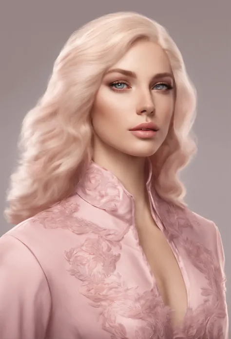 duchess with pink eyes and blonde hair