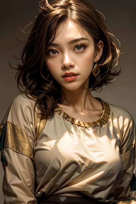 Brown hair、A Japanese Lady