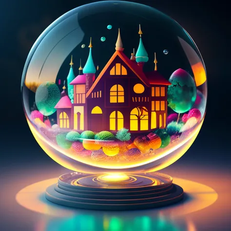 (orbai)++, a glass ball with a house inside