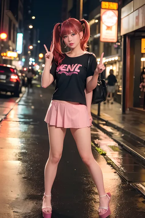 (best quality, highres, professional:1.2), ultra-detailed, (realistic, photorealistic:1.37), portraits, 1 girl, Vietnamese girl, sexy, beautiful detailed eyes, beautifully detailed lips, red hair, street alley, high heels, lingerie, sensual pose, dimly lit...