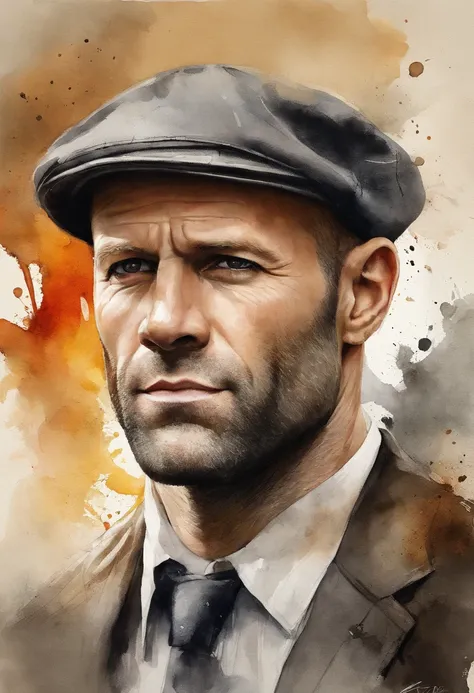 Jason Statham, Foto retrato, Directed by: Drew Tucker, Directed by: Adam Marczyński, Directed by: Alexandre Kucharsky, Directed by: Gavin Nolan, Surrealismo 8K, Directed by: Jason Felix, Yuri Shwedoff e Tom Bagshaw, arte ilustrativa, Estilo Erik Johansson