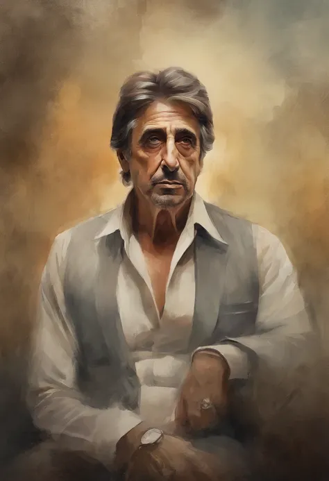 Al Pacino, Foto retrato, Directed by: Drew Tucker, Directed by: Adam Marczyński, Directed by: Alexandre Kucharsky, Directed by: Gavin Nolan, Surrealismo 8K, Directed by: Jason Felix, Yuri Shwedoff e Tom Bagshaw, arte ilustrativa, Estilo Erik Johansson