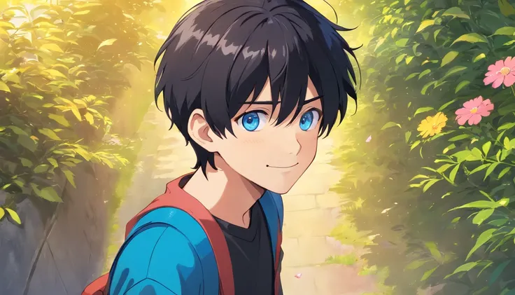 smile,fullbody shot ,various angles.Black hair, Anime style, Character Chart, One-person viewpoint, Anime boy with UHD black hair and black shirt, young anime man, anime moe art style, Anime Boy, Smooth Anime CG Art, Male anime style, artwork in the style ...