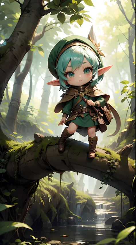 Chibi elf girl, explorer