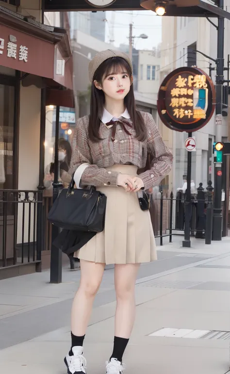 female idol、large full breasts、beautiful foot、、、Good Style、Mini Skirt White Fashion、、、、knee sox、