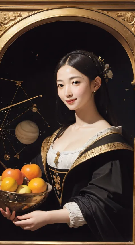 Math,astronault,Astronomical machines,femele,Pure smile, Caravaggio paintings,florals,fruits,Big breasts