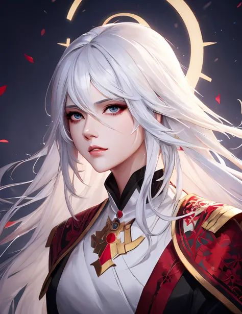 a close up of a woman with white hair and a white mask, beautiful character painting, guweiz, artwork in the style of guweiz, white haired deity, by Yang J, epic exquisite character art, stunning character art, by Fan Qi, by Wuzhun Shifan, guweiz on pixiv ...