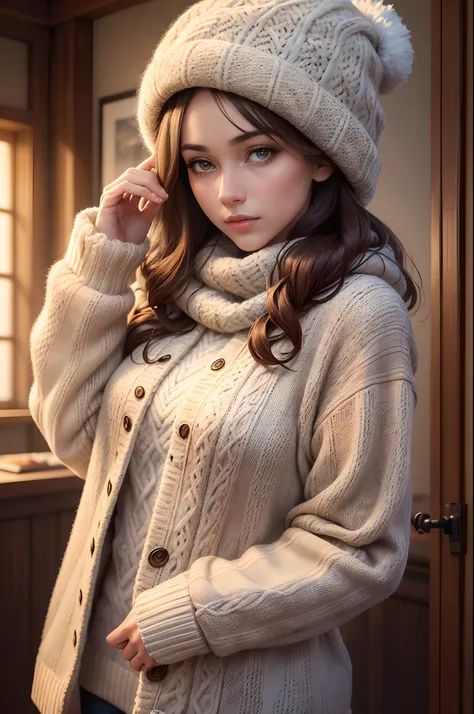 (best quality,4k,8k,highres,masterpiece:1.2),ultra-detailed,(realistic,photorealistic,photo-realistic:1.37),wool,sweater knitting,fabric texture,soft texture,warm and cozy,knitted stitches,delicate pattern,yarn material,craftsmanship,handmade,loose thread,...