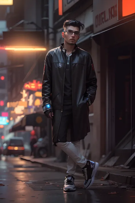 Change background cyberpunk handsome boy, my face,8k, ultra realistic,