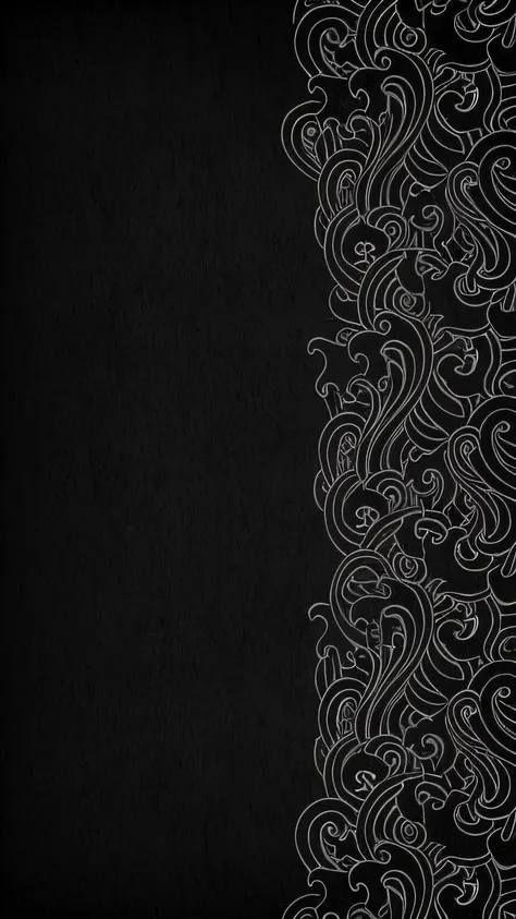 A black and white background with a decorative pattern, fundo escuro intrincado, the background is black, fundo ornamentado, papel de parede do telefone. intrincado, fundo preto pinterest, fundo detalhado ornamentado, fundo de cor preta, fundo padronizado ...