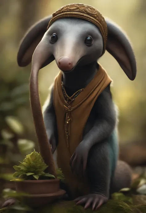 (cbzbb:1.25), ((Anteater)),cbzbb,cute, small, baby, beautiful, fantasy art, deviant art, trending artstation, digital art, detailed, realistic, humanoid, character, tiny, cinematic shot, cinematic portrait of Anteater, cute character like an Anteater,