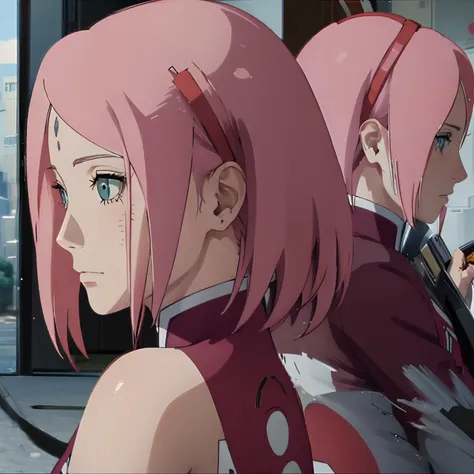 sakura haruno, face, perfil face