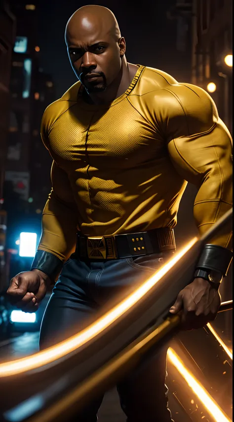 Luke Cage Marvel , 35mm lens, photography, ultra details, HDR, UHD,8K