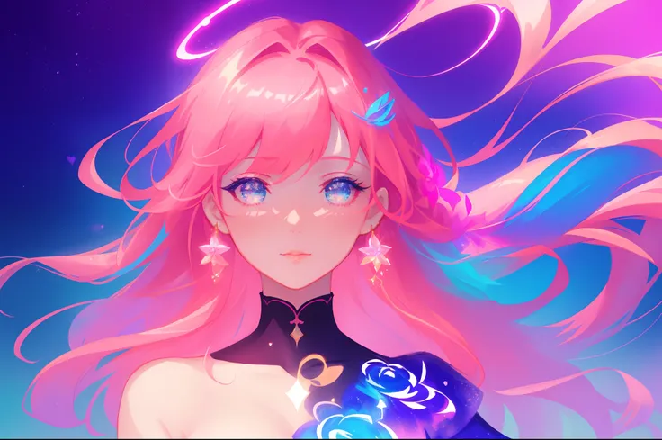 beautiful girl , vibrant pastel colors, (colorful), magical lights, long flowing red hair, inspired by Glen Keane, inspired by Lois van Baarle, disney art style, by Lois van Baarle, glowing aura around her, by Glen Keane, jen bartel, glowing lights! digita...