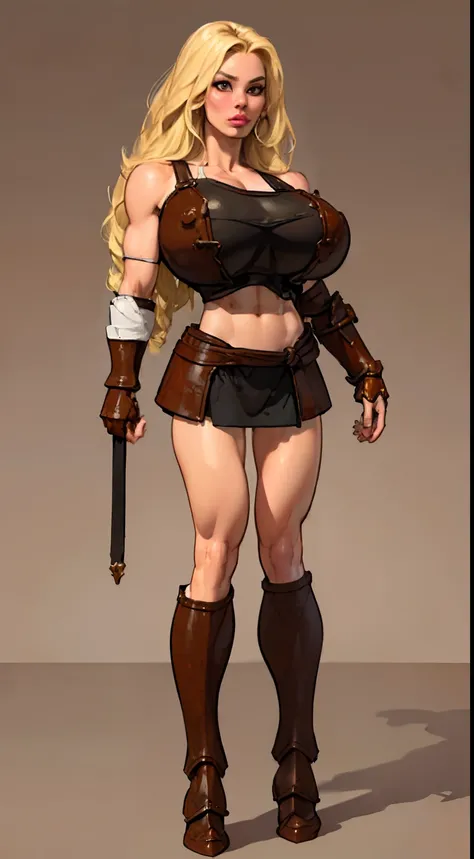 8k ((short body:1.7))((full body view)),(large eyes:1.3), (long hair:1.4), defined cheekbones, (((female dwarf:1.5))), ((the pit style:1.4))((medieval armor:1.6)) ((rusty shoulder armor:1.4))detailed face:1.5), pale skin,(puffy lips:1.5) (pale skin:1.6) ((...