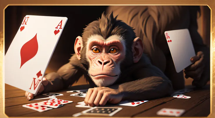 Monkey, playing card, tarrot cards