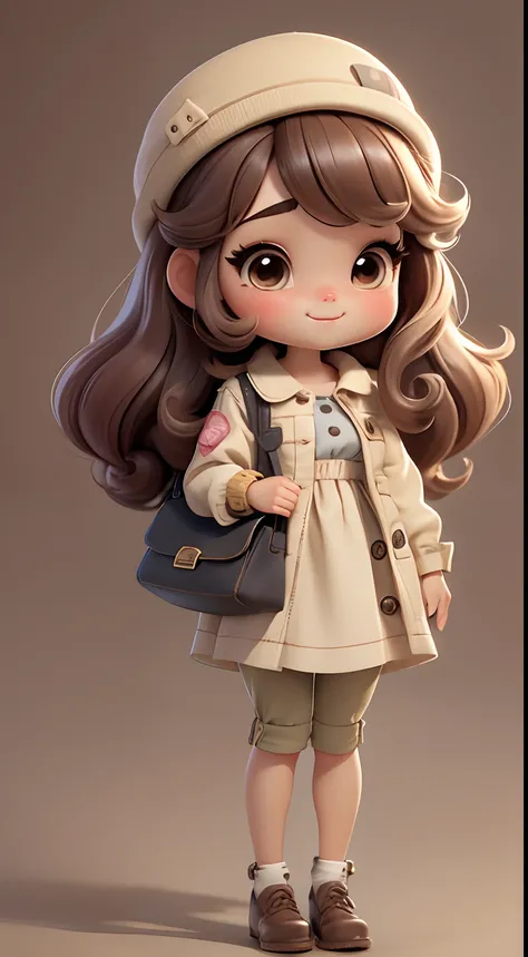 Create cute cute doll dress cute baby chibi style with cute safari theme., Each piece has a lot of detail and 8K resolution.. All dolls should follow the same and complete stable background pattern in the picture., Show (full entire body, Including legs: 1...